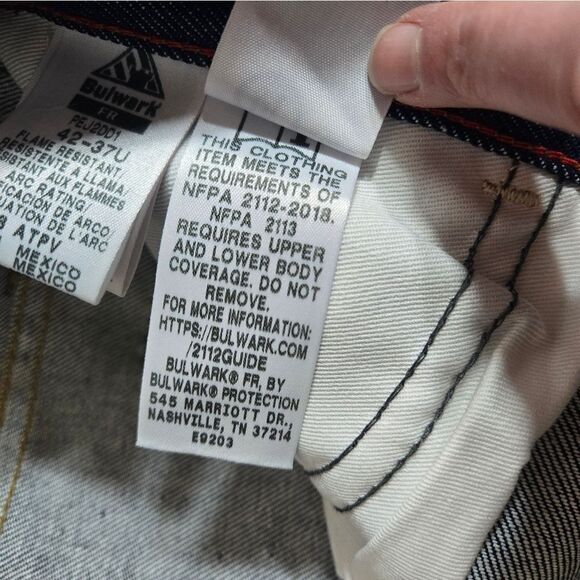 Nwt Bulwark FR Flame Resistant jeans pants men's 42 short hemmed 28.5" relaxed - Picture 9 of 13